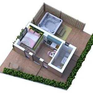  Appartement Studio Les 2 Fees - Jacuzzi - Deco Feerique